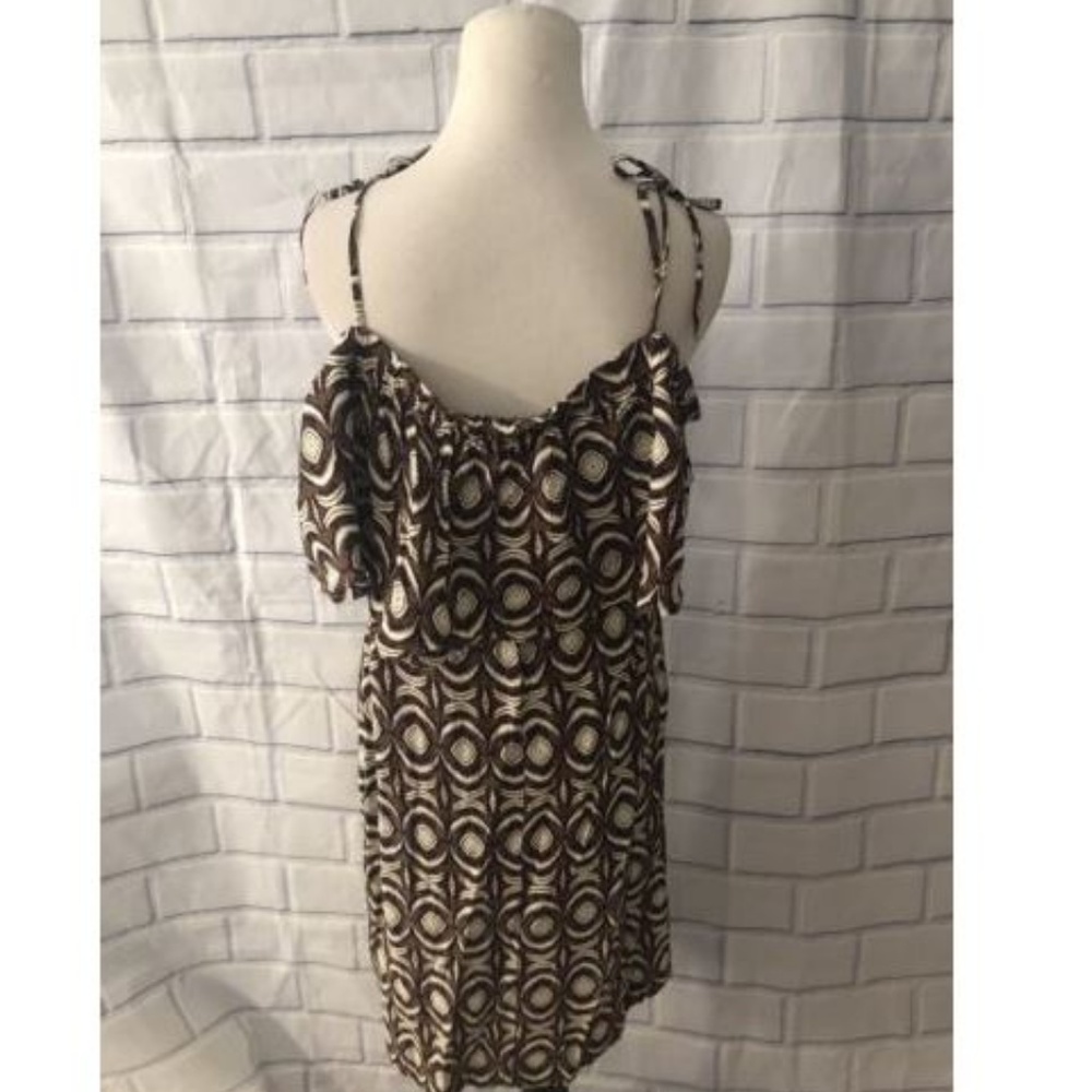 H&M Off the Shoulder Dress Sz 14 Ruffle Top Ties - Picture 4 of 6